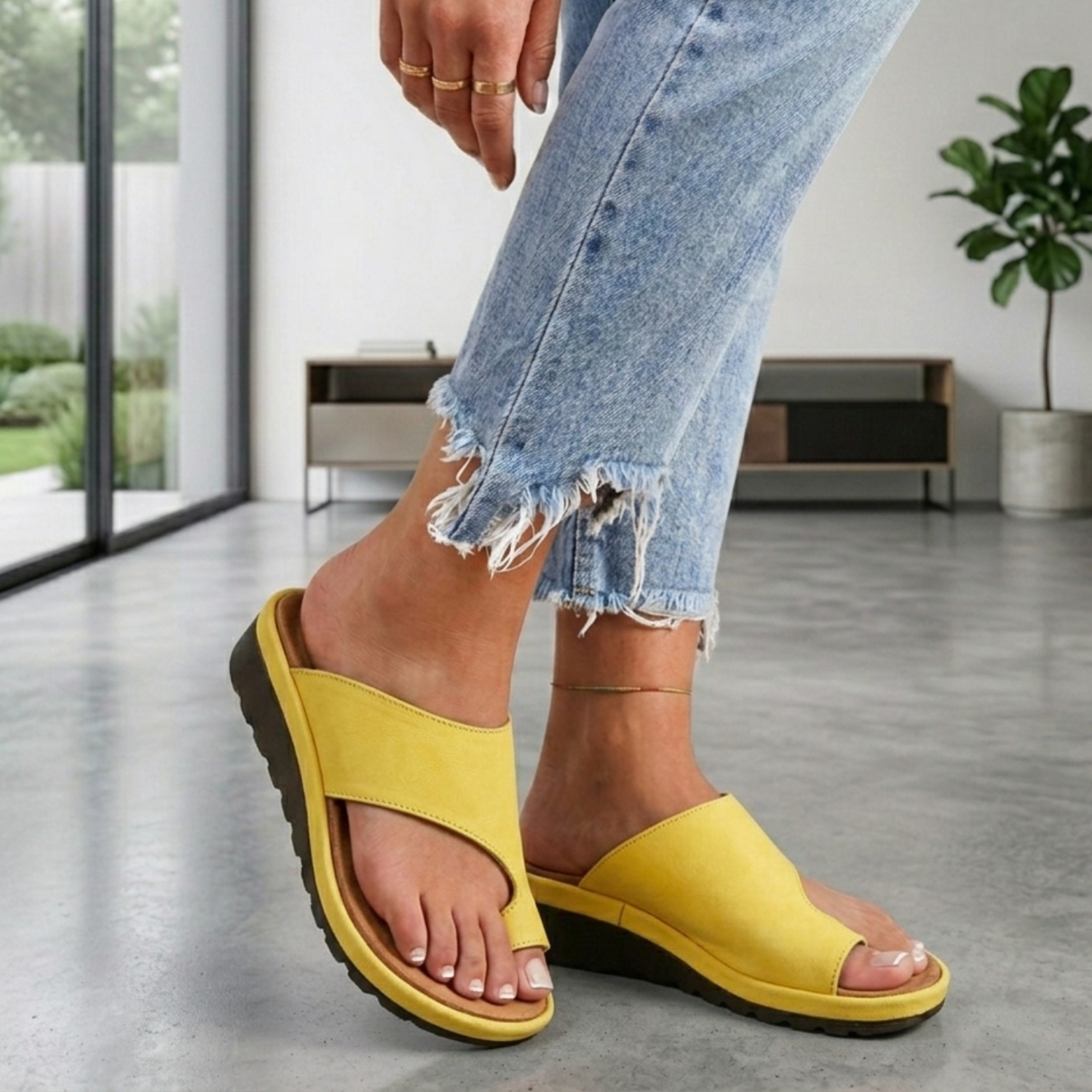 Women's PU Leather Orthopedic Sandals | Supportive Comfortable Casual Footwear 1