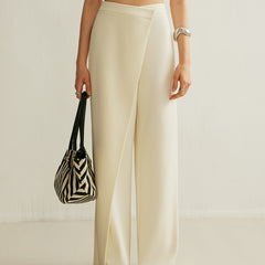 Women's Premium Asymmetrical Wrap Wide Leg Pants | Elegant High-Waisted Trousers 2