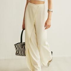 Women's Premium Asymmetrical Wrap Wide Leg Pants | Elegant High-Waisted Trousers 4