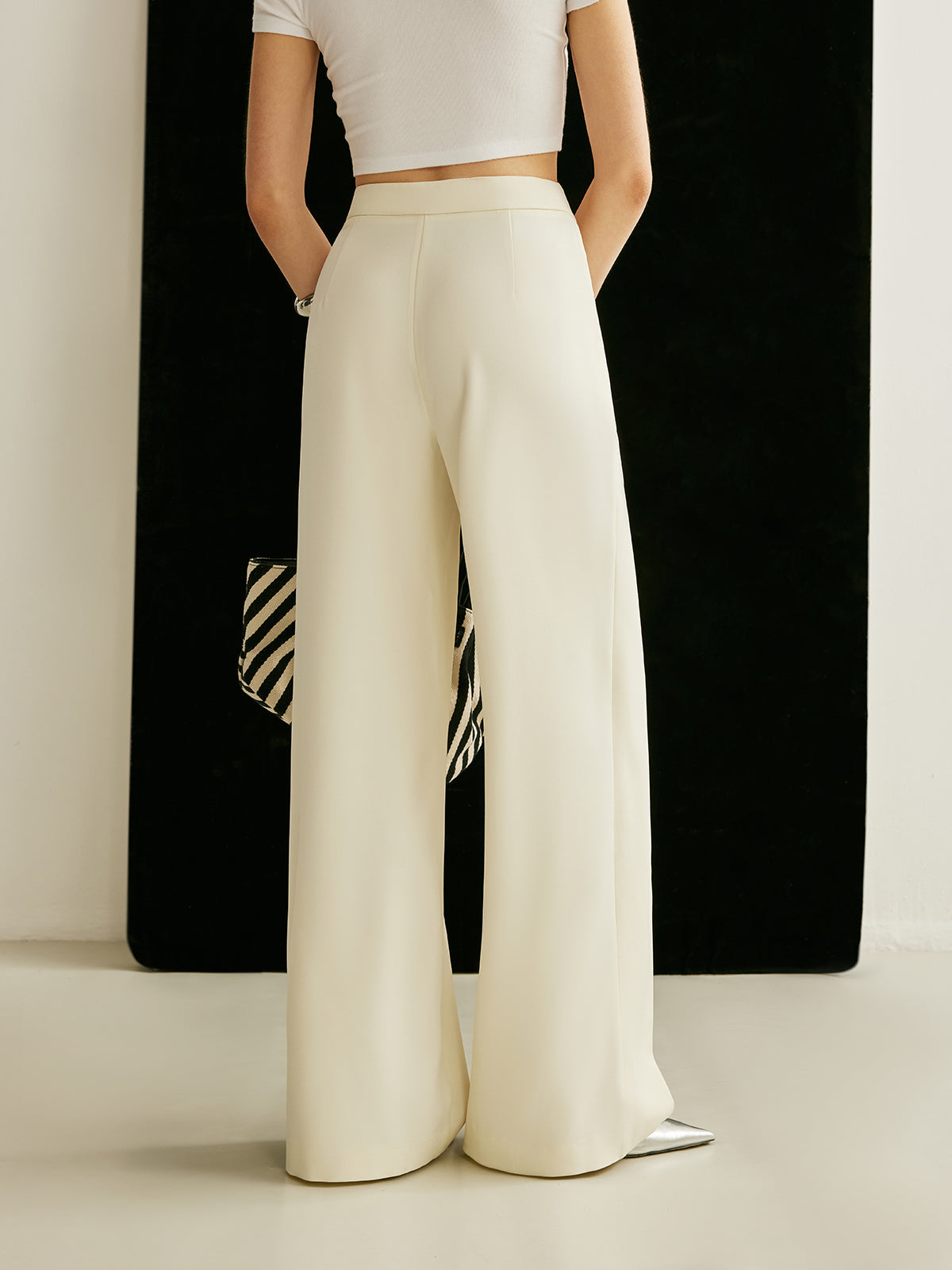 Women's Premium Asymmetrical Wrap Wide Leg Pants | Elegant High-Waisted Trousers 7