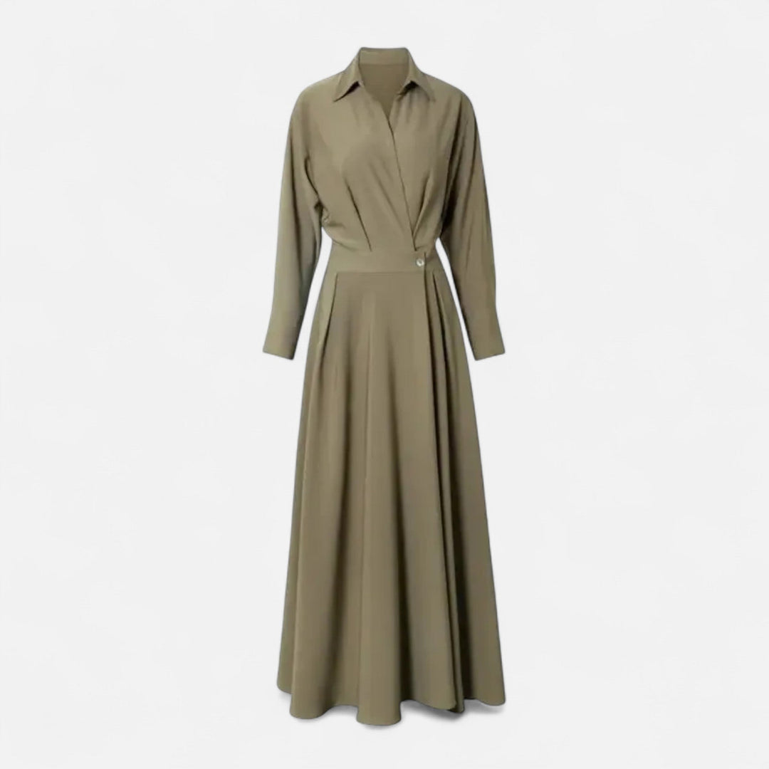 Women's Premium Cotton-Blend Shirt Dress | Elegant Short Sleeve Spring Dress 4