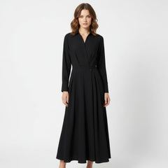 Women's Premium Cotton-Blend Shirt Dress | Elegant Short Sleeve Spring Dress 5