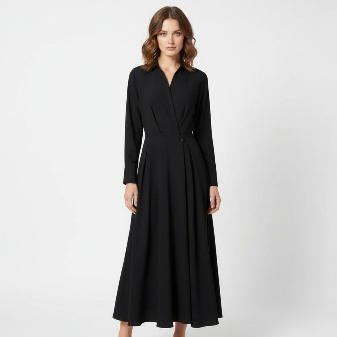 Women's Premium Cotton-Blend Shirt Dress | Elegant Short Sleeve Spring Dress 5