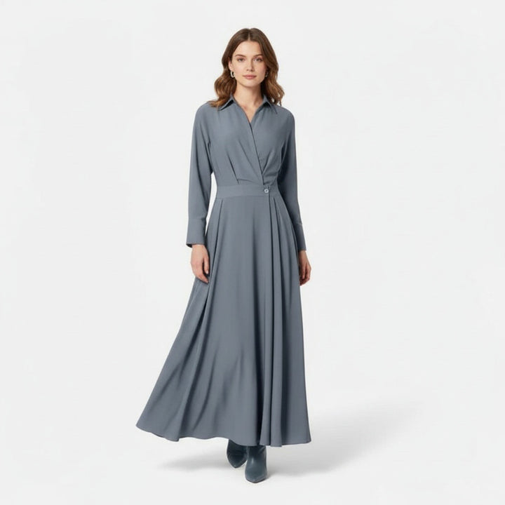 Women's Premium Cotton-Blend Shirt Dress | Elegant Short Sleeve Spring Dress 6
