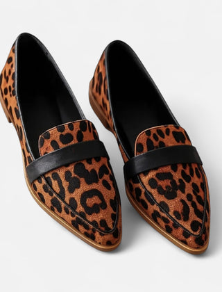 Women's Premium Leather Loafers | Elegant Retro Pointed-Toe Slip-On Shoes 0