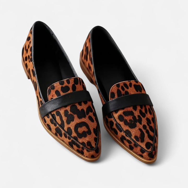 Women's Premium Leather Loafers | Elegant Retro Pointed-Toe Slip-On Shoes 0
