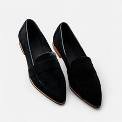 Women's Premium Leather Loafers | Elegant Retro Pointed-Toe Slip-On Shoes 2