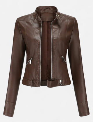 Women's Premium Vegan Leather Jacket | Elegant Classic Outerwear for All Seasons 0