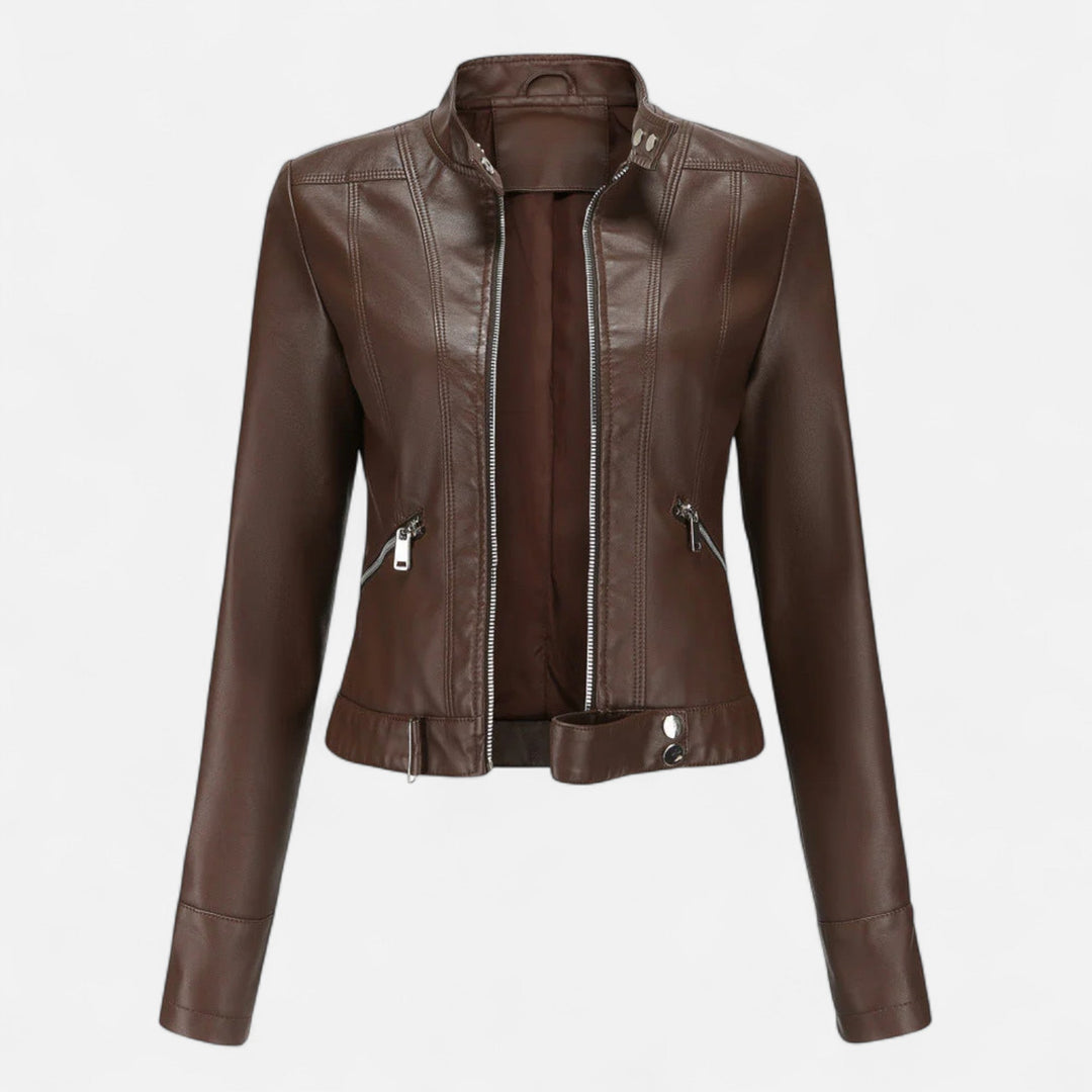 Women's Premium Vegan Leather Jacket | Elegant Classic Outerwear for All Seasons 0