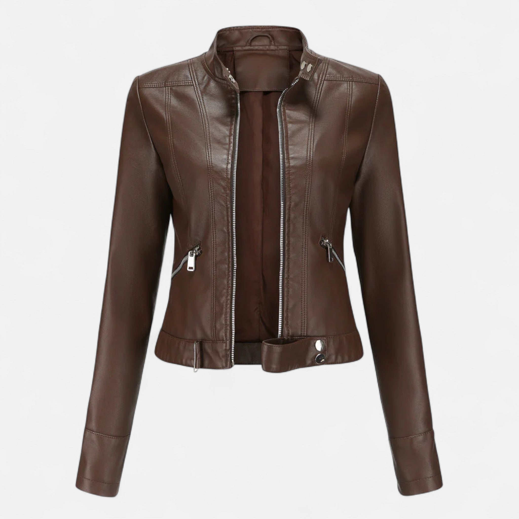 Women's Premium Vegan Leather Jacket | Elegant Classic Outerwear for All Seasons 0