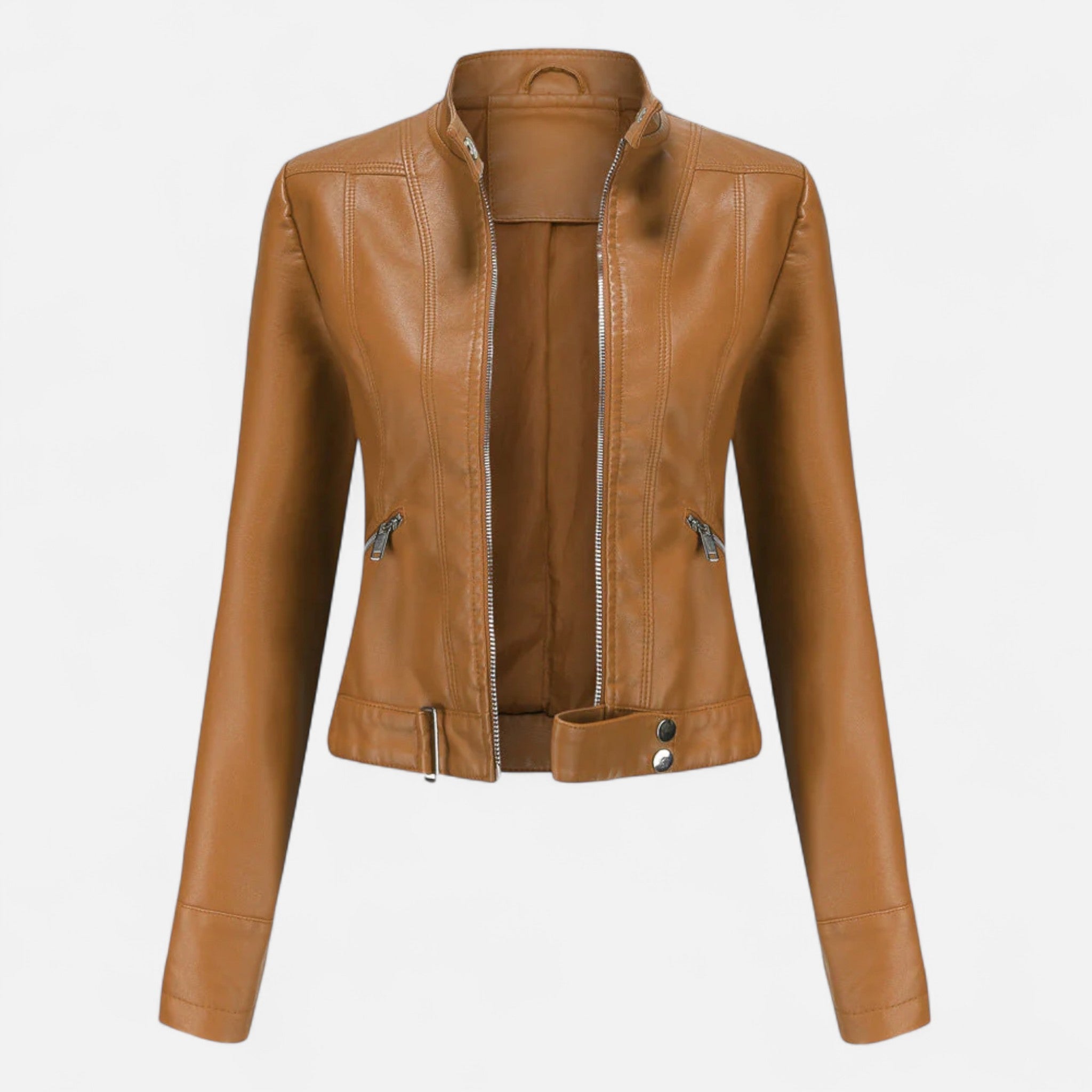 Women's Premium Vegan Leather Jacket | Elegant Classic Outerwear for All Seasons 6