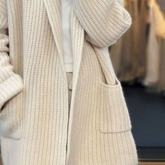 Women's Premium Wool Cardigan | Cozy Oversized Open-Front Sweater 3