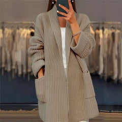 Women's Premium Wool Cardigan | Cozy Oversized Open-Front Sweater 5