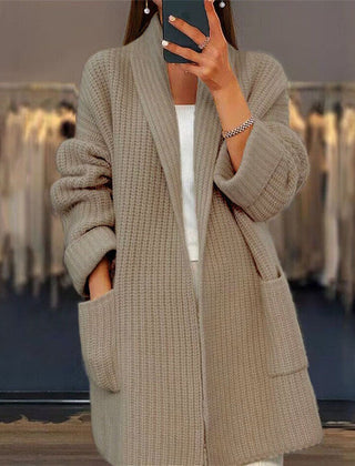 Women's Premium Wool Cardigan | Cozy Oversized Open-Front Sweater 5