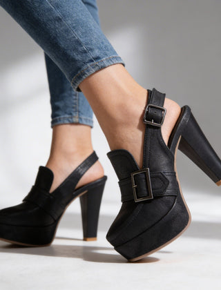 Women's Retro-Inspired Platform Block Heel Slingbacks | Chic Stylish Summer Footwear 5