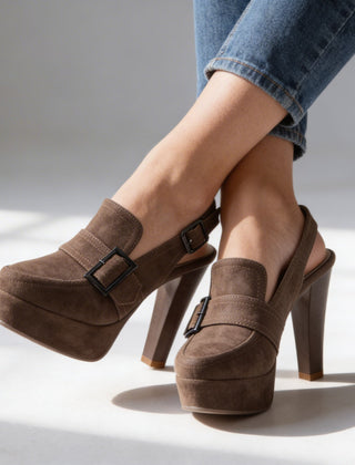 Women's Retro-Inspired Platform Block Heel Slingbacks | Chic Stylish Summer Footwear 6