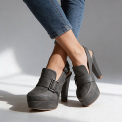 Women's Retro-Inspired Platform Block Heel Slingbacks | Chic Stylish Summer Footwear 7