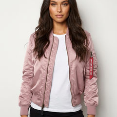 Women's Satin Bomber Jacket | Sporty Elegant Outerwear | Luxurious Stylish Fit 11