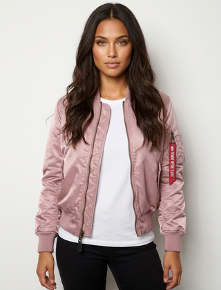 Women's Satin Bomber Jacket | Sporty Elegant Outerwear | Luxurious Stylish Fit 11