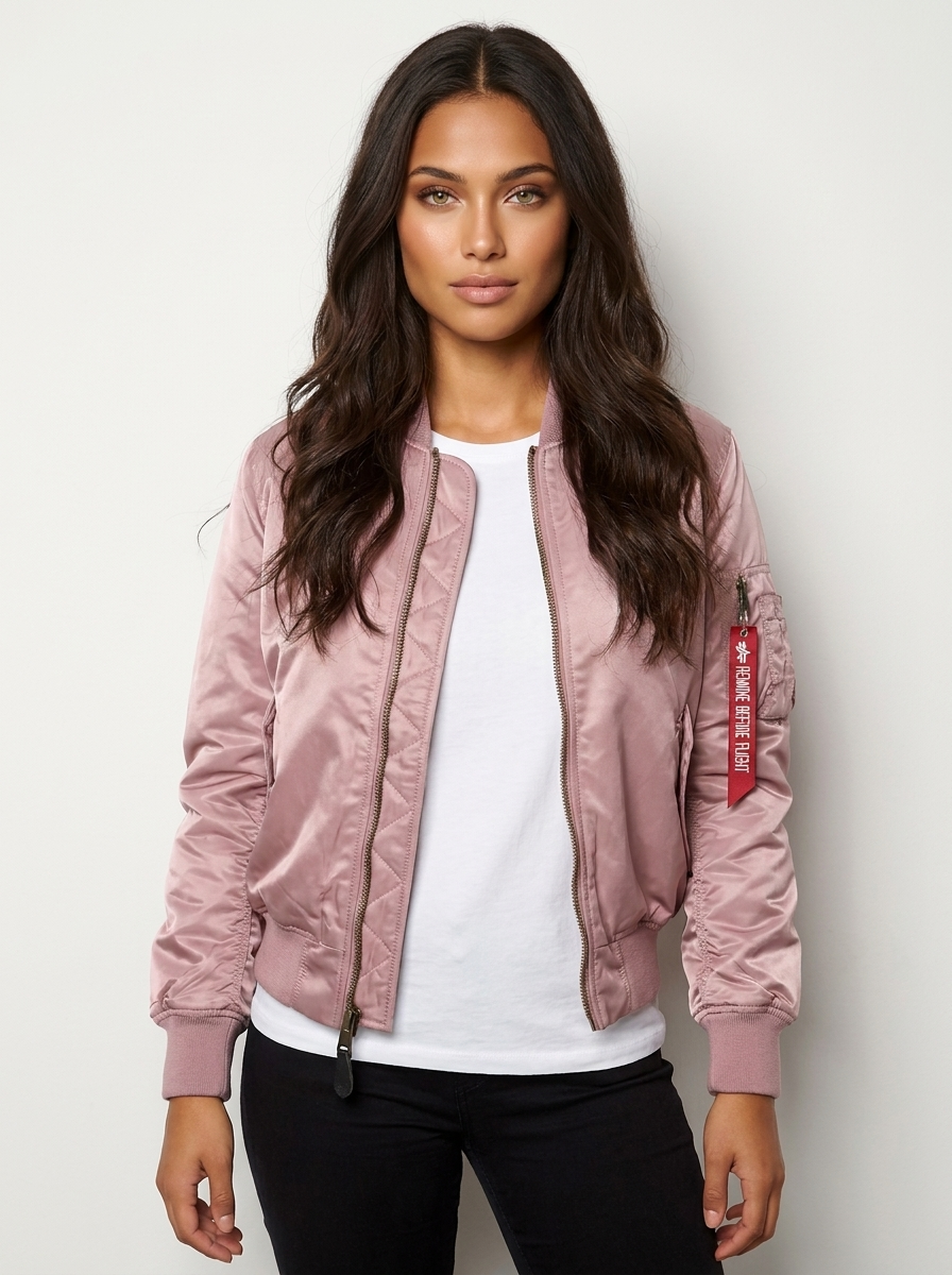Women's Satin Bomber Jacket | Sporty Elegant Outerwear | Luxurious Stylish Fit 11