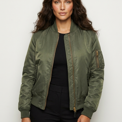 Women's Satin Bomber Jacket | Sporty Elegant Outerwear | Luxurious Stylish Fit 12