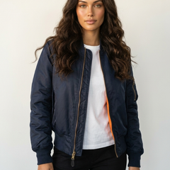 Women's Satin Bomber Jacket | Sporty Elegant Outerwear | Luxurious Stylish Fit 9