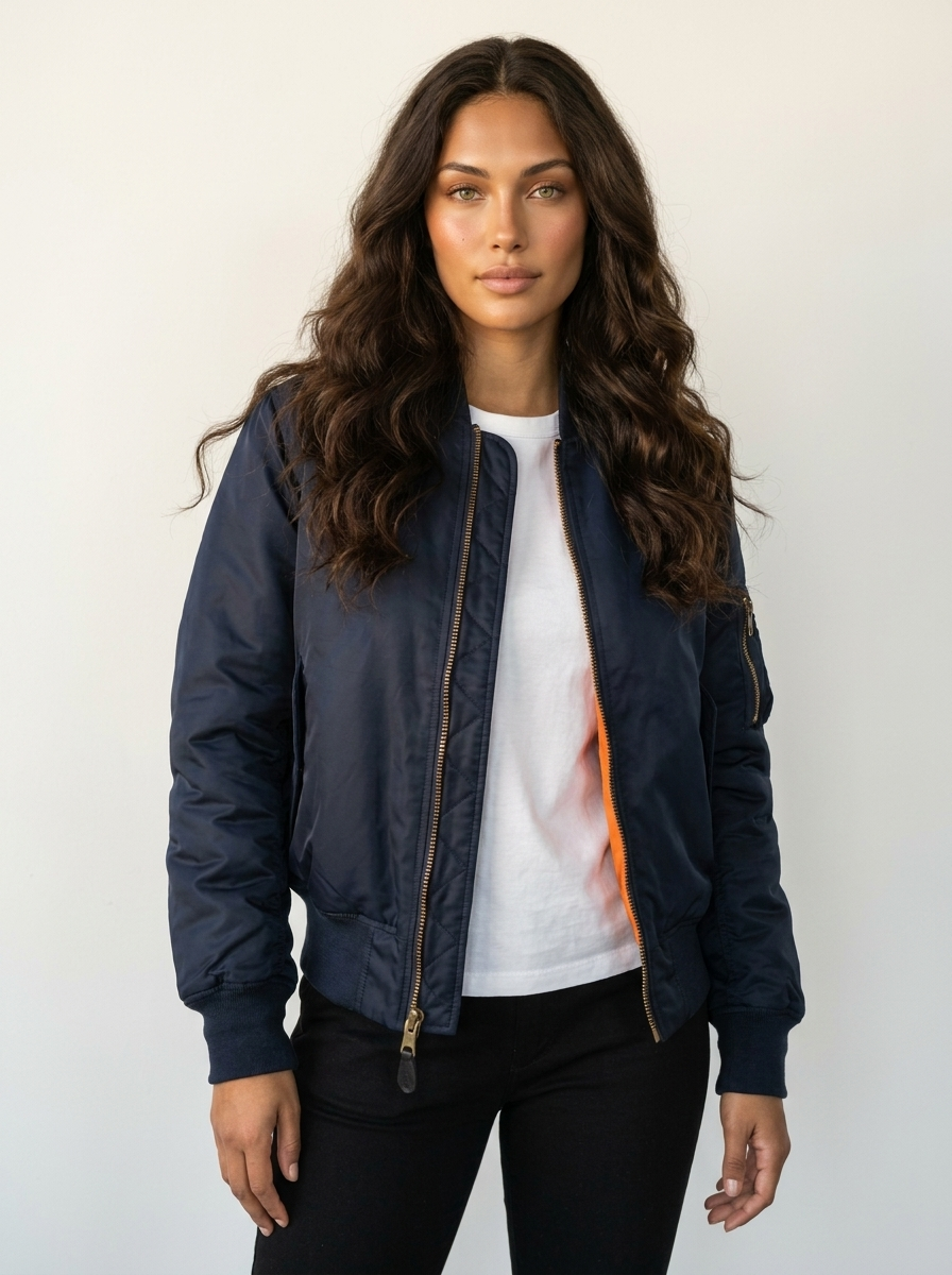 Women's Satin Bomber Jacket | Sporty Elegant Outerwear | Luxurious Stylish Fit 9