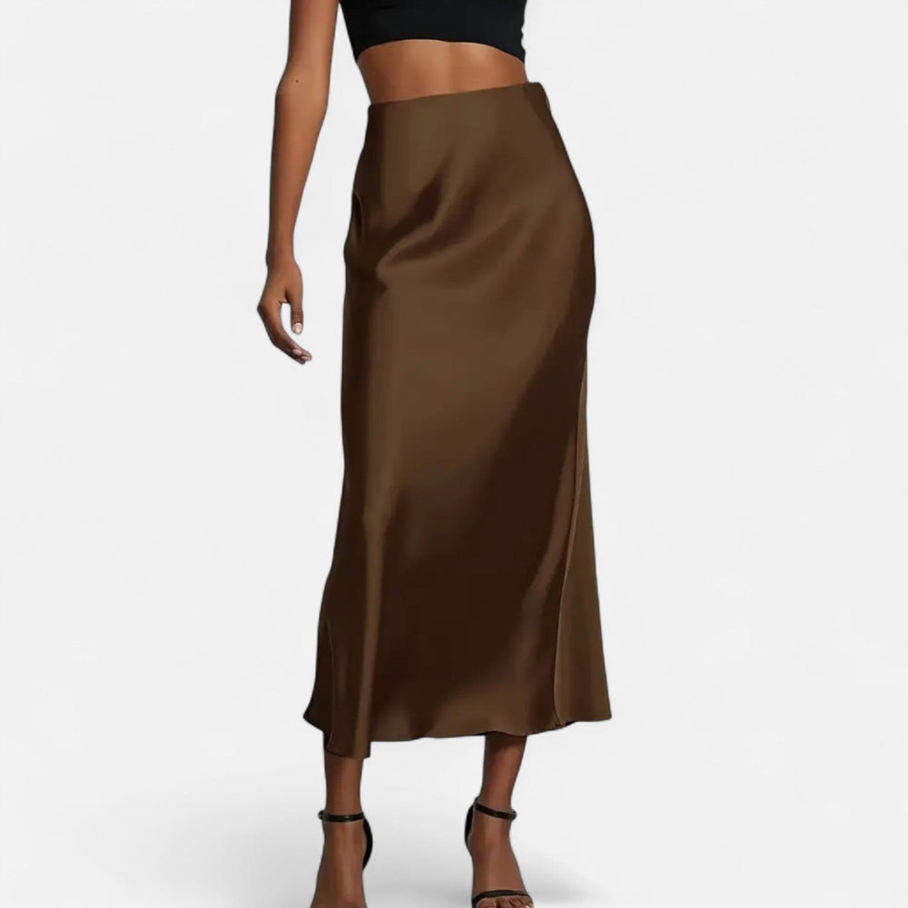 Women's Satin Midi Skirt | Elegant High-Waist Timeless Design 1