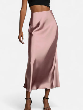 Women's Satin Midi Skirt | Elegant High-Waist Timeless Design 2