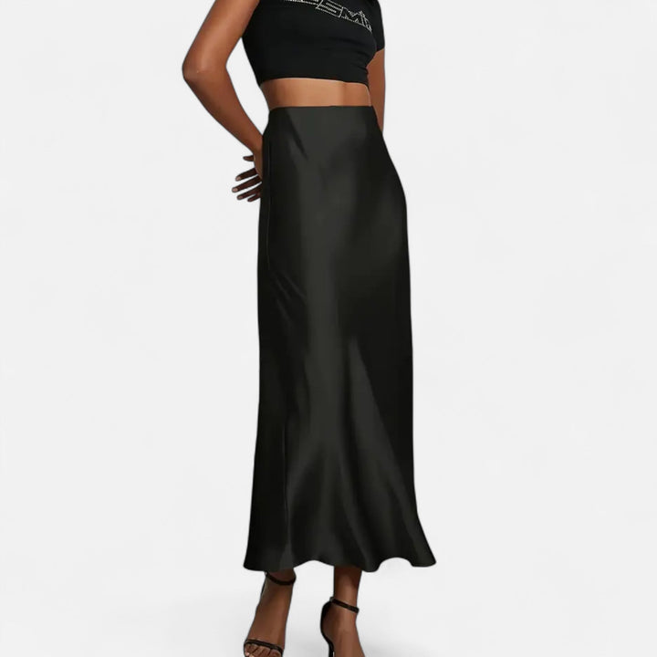 Women's Satin Midi Skirt | Elegant High-Waist Timeless Design 4