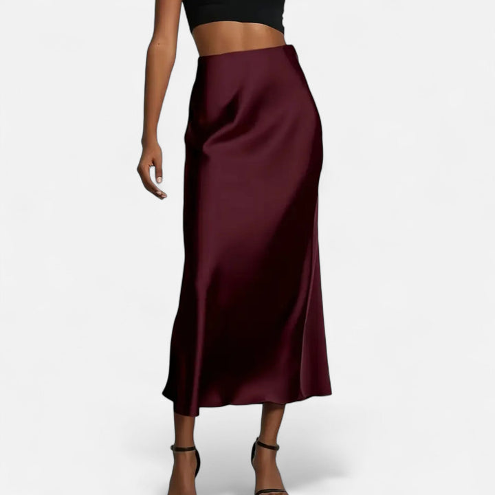 Women's Satin Midi Skirt | Elegant High-Waist Timeless Design 5