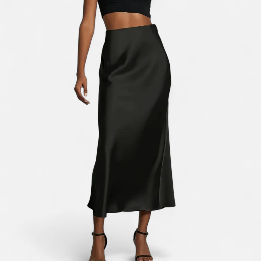 Women's Satin Midi Skirt | Elegant High-Waist Timeless Design 6