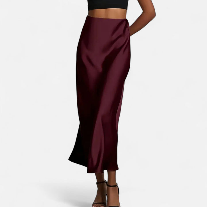 Women's Satin Midi Skirt | Elegant High-Waist Timeless Design 7