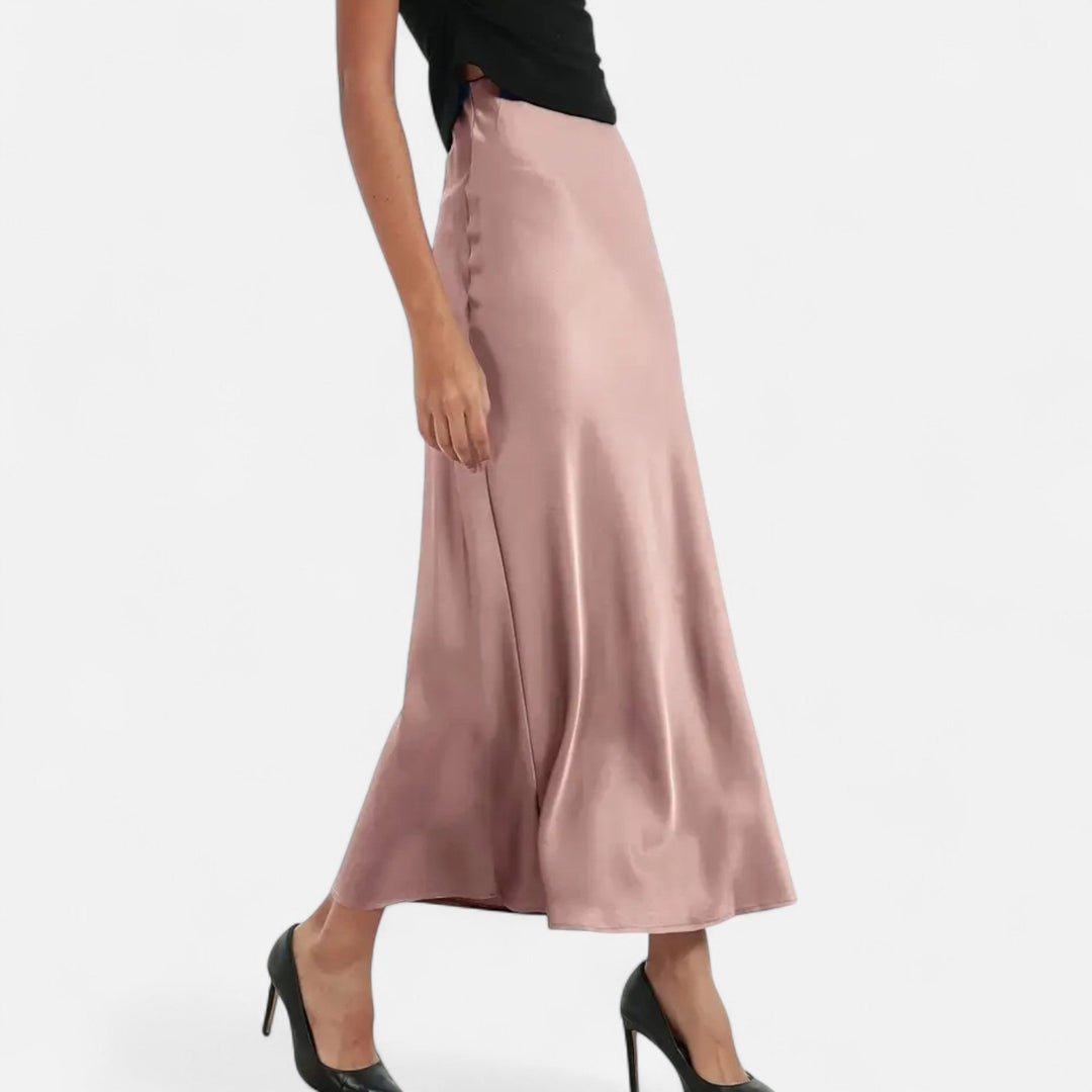 Women's Satin Midi Skirt | Elegant High-Waist Timeless Design 8