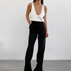 Women's Satin Tank Top | Elegant Deep V-Neck Sleeveless Camisole 5