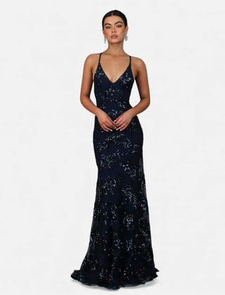 Women's Sequin Maxi Dress | Elegant Fitted Formal Evening Gown 1