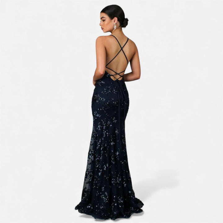 Women's Sequin Maxi Dress | Elegant Fitted Formal Evening Gown 3