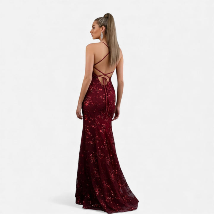 Women's Sequin Maxi Dress | Elegant Fitted Formal Evening Gown 6