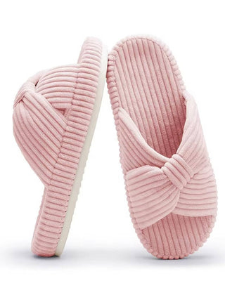 Women's Soft Corduroy Slippers | Comfortable Open Toe Design with Arch Support 8