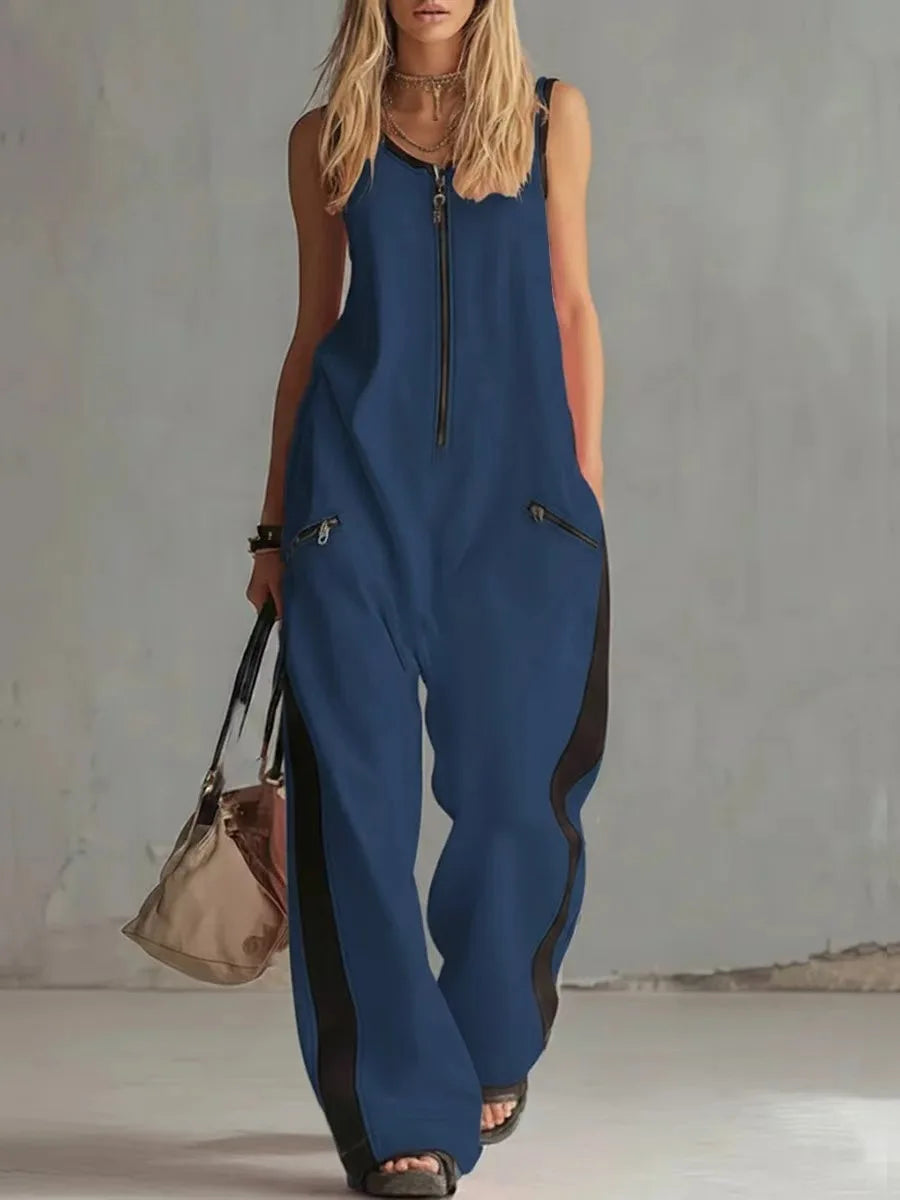 Women's Soft Fabric Utility Jumpsuit | Relaxed Fit Wide-Leg Design 6
