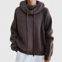 Women's Soft Knit Oversized Sweater | Cozy Cowl Neck Winter Top 1