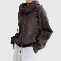 Women's Soft Knit Oversized Sweater | Cozy Cowl Neck Winter Top 2