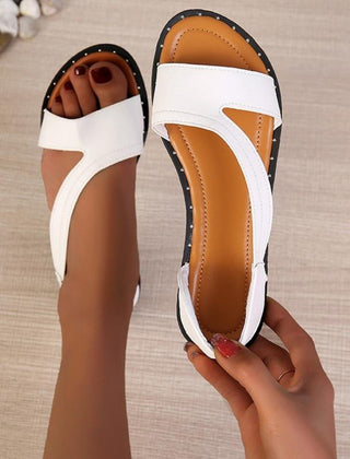 Women's Soft Leather Flat Sandals | Elegant Casual Slip-On Footwear 4