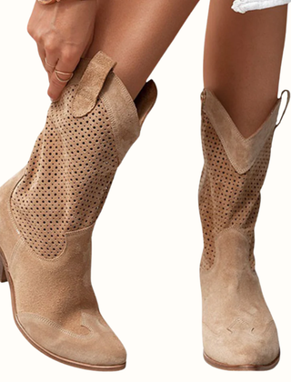 Women's Stylish Leather Cowboy Boots | Comfortable Orthopedic Mid-Calf Footwear 3