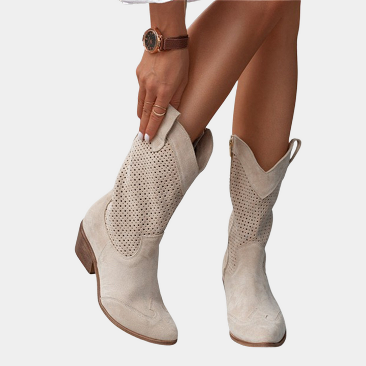 Women's Stylish Leather Cowboy Boots | Comfortable Orthopedic Mid-Calf Footwear 6