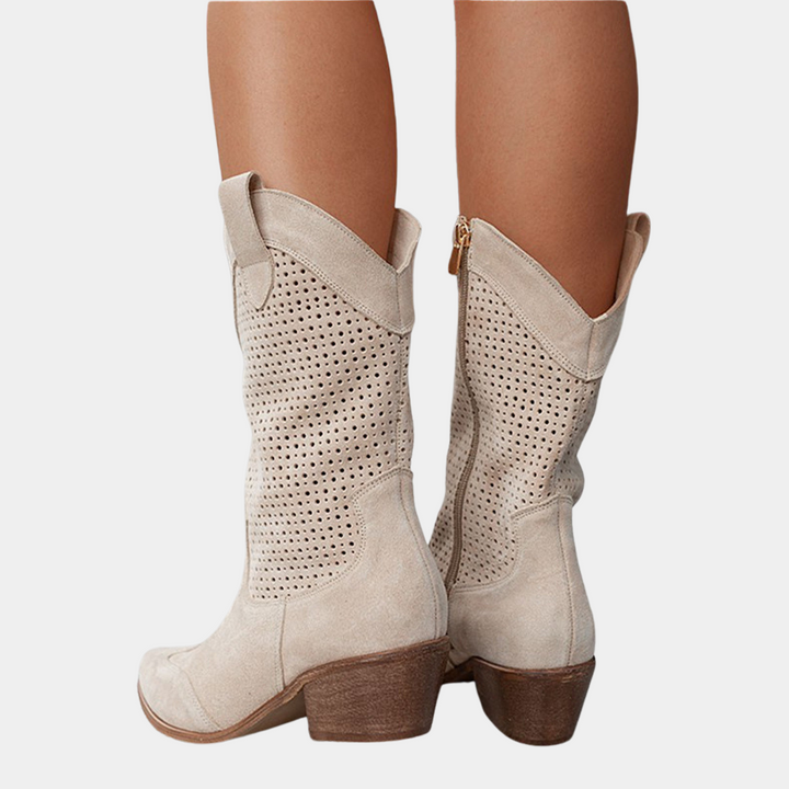 Women's Stylish Leather Cowboy Boots | Comfortable Orthopedic Mid-Calf Footwear 7