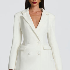 Women's Tailored Blazer Mini Dress | Elegant Fitted Formal Dress for Evening Events 3