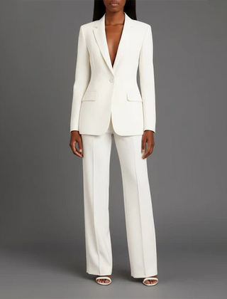 Women's Tailored Suit Set | Elegant Blazer and Slim Trousers | Chic Office Pant Suits for Women 0