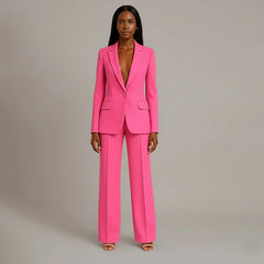 Women's Tailored Suit Set | Elegant Blazer and Slim Trousers | Chic Office Pant Suits for Women 2