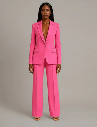 Women's Tailored Suit Set | Elegant Blazer and Slim Trousers | Chic Office Pant Suits for Women 2